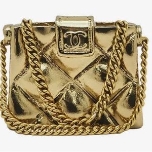 Vintage Chanel Matelasse Handbag Brooch